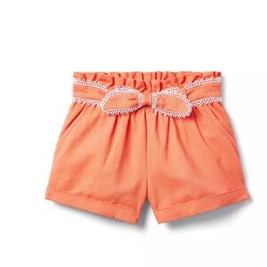Janie and Jack Orange Elastic Waist Shorts
